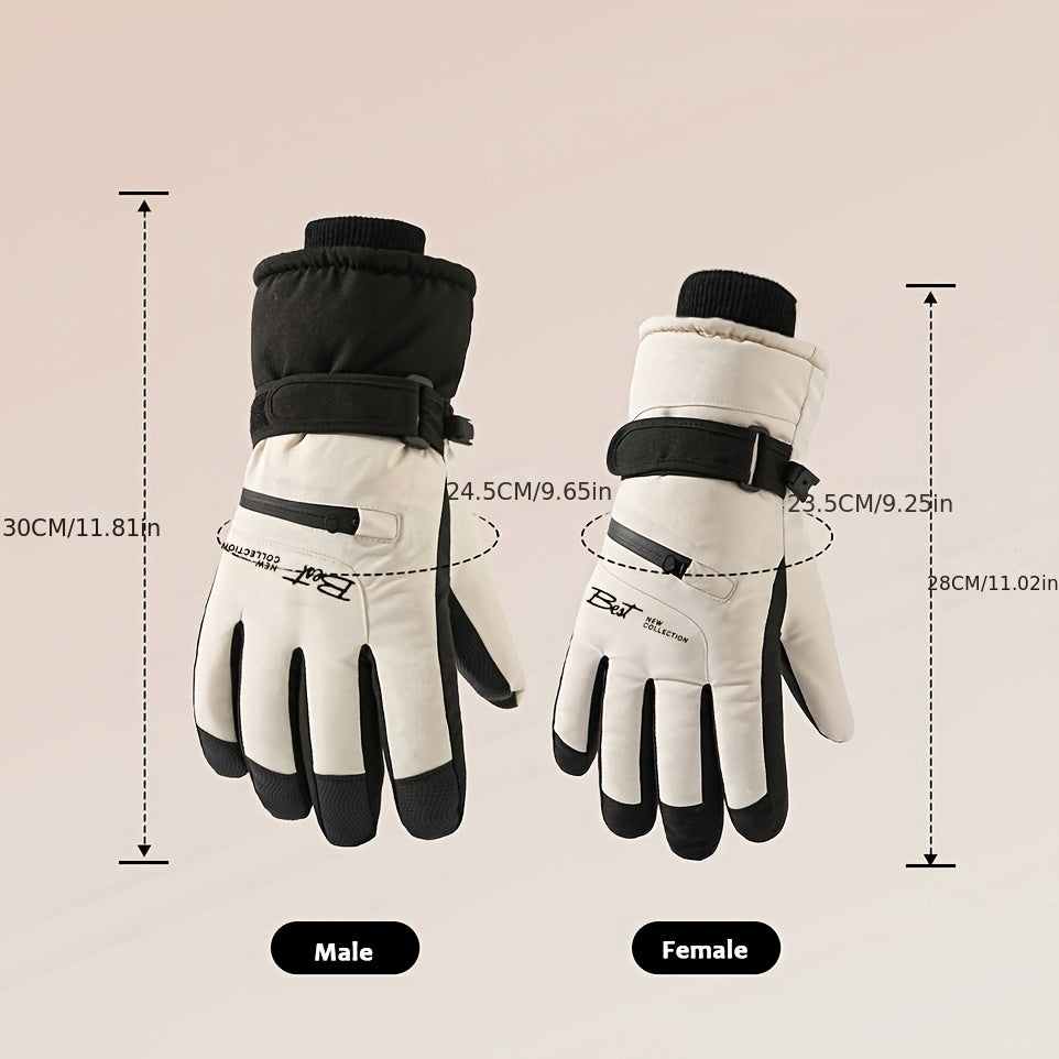 Gants tactiles coupe-vent imperméables en cuir