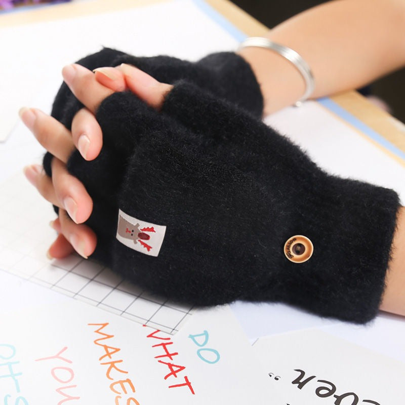 Gants thermiques en maille, 5 coloris, automne-hiver