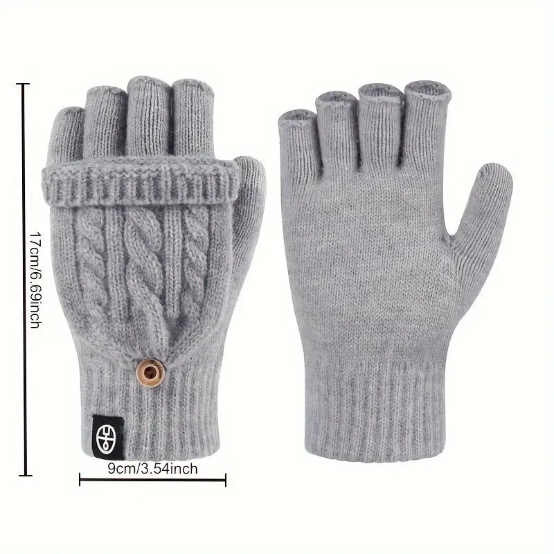 Gants sans doigts doublés en maille