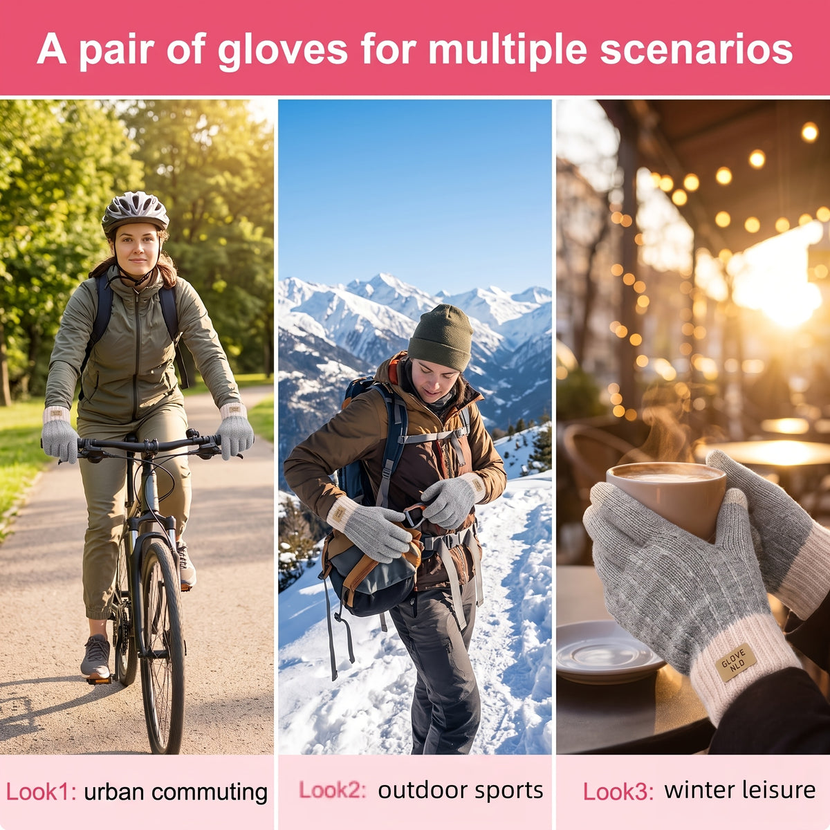 Gants tactiles en maille — lot de 2 paires