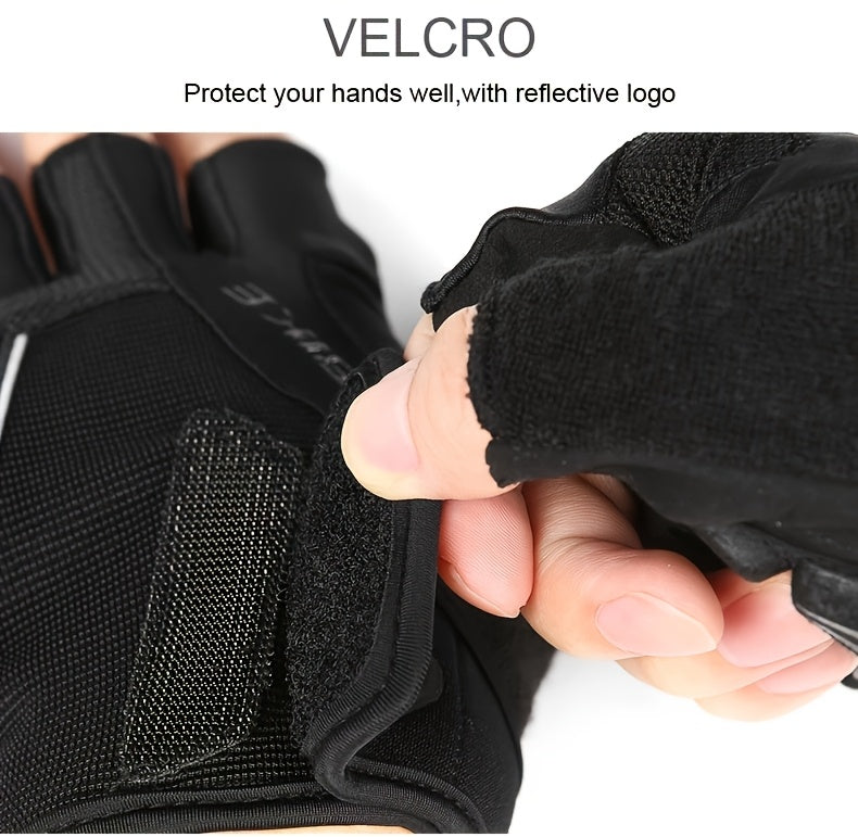 Mitaines de vélo à paume renforcée en simili cuir