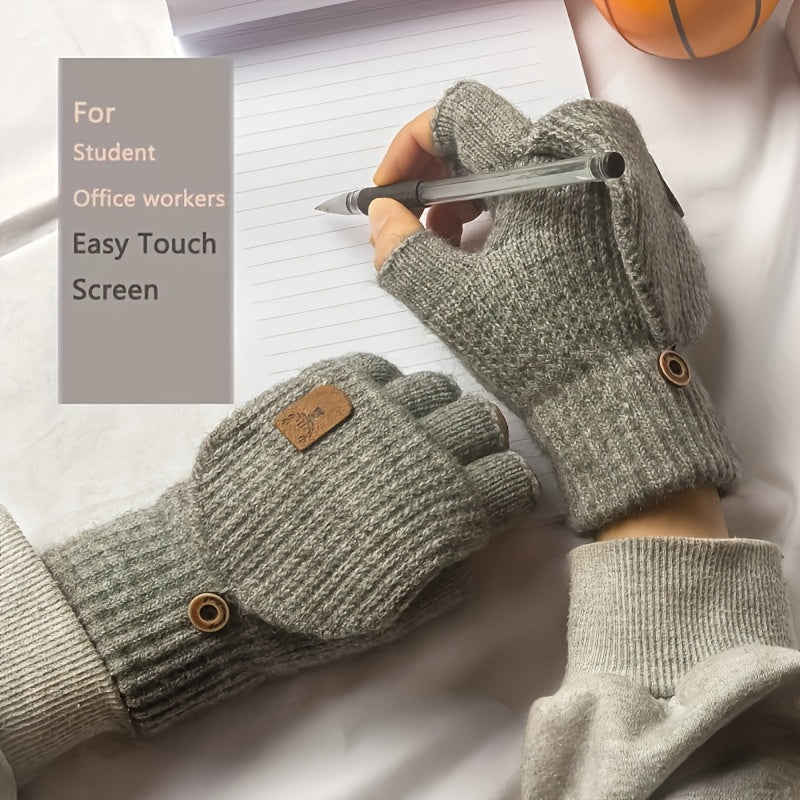 Gants sans doigts de vélo en cachemire
