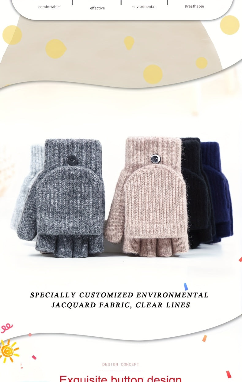 Gants sans doigts thermiques en laine