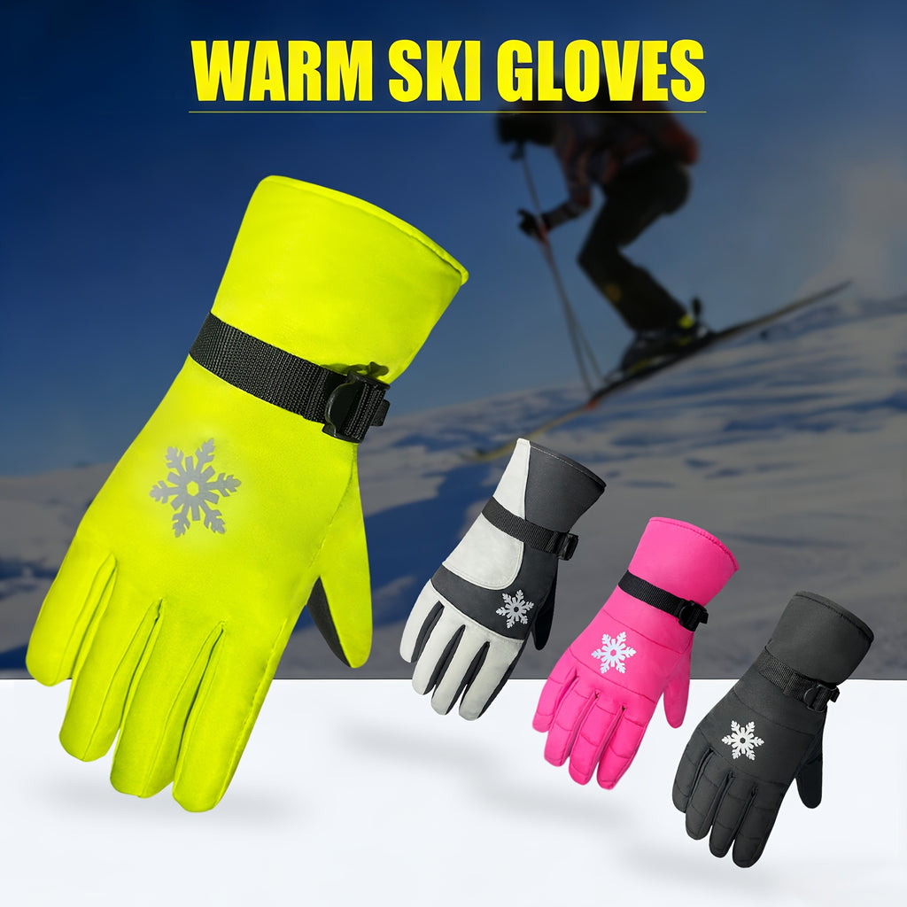 Gants de ski imperméables à flocons