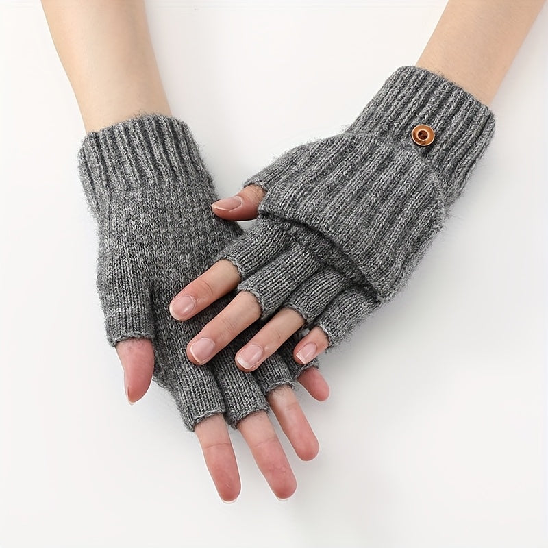 Gants mitaines coupe-vent thermiques en maille, 6 coloris