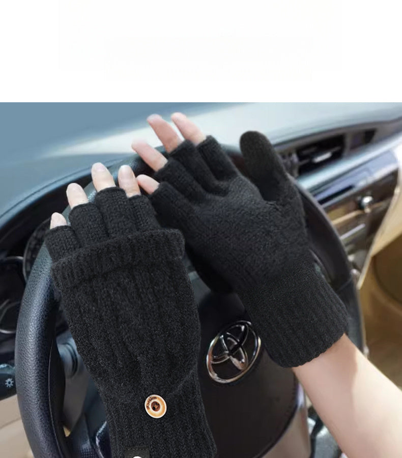 Gants sans doigts doublés en maille