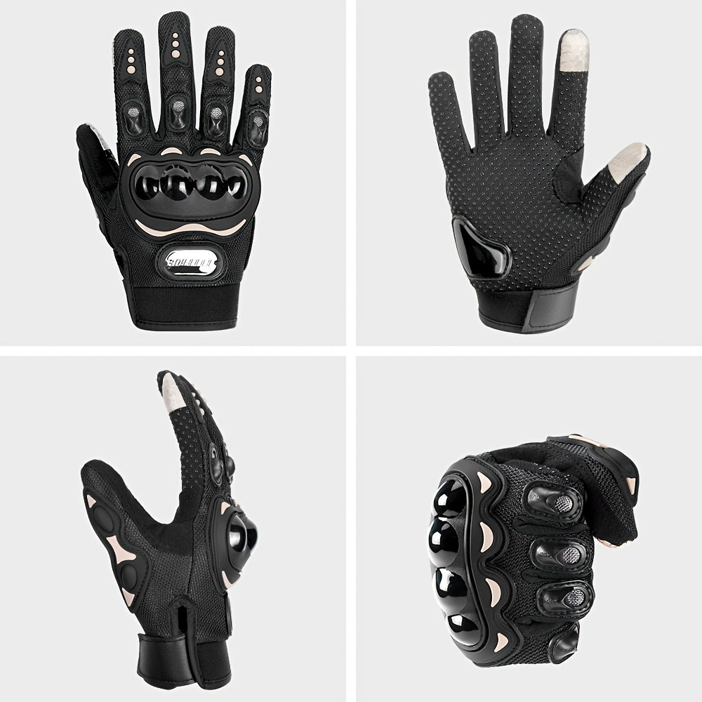 Gants de moto à coques en cuir