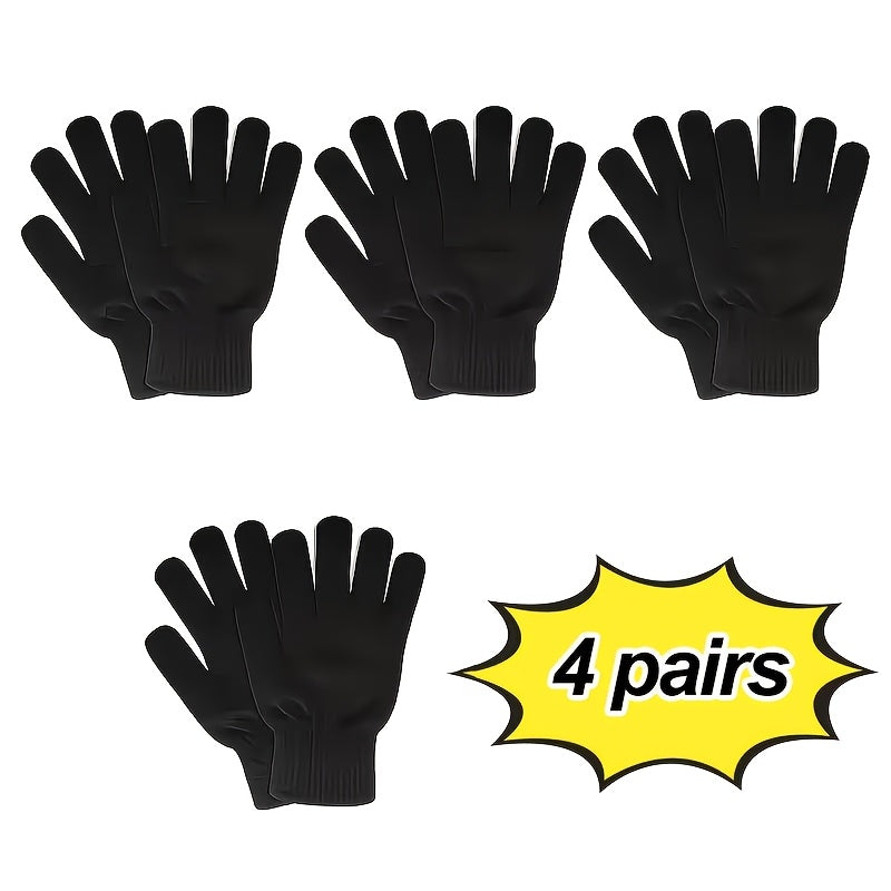 4 paires (noir + noir + noir + noir)