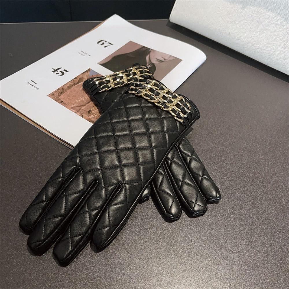 Gants coupe-vent en maille, noir