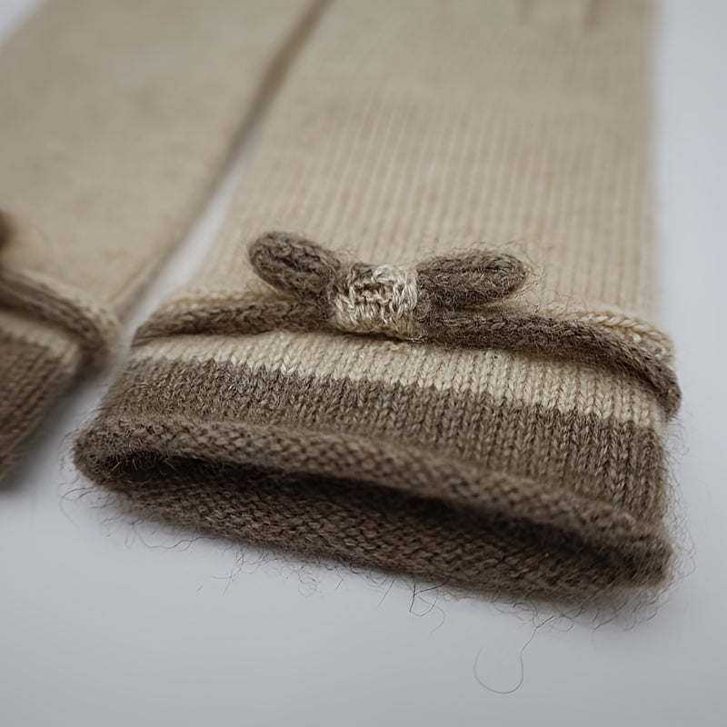 Gants en cachemire, velours bleu