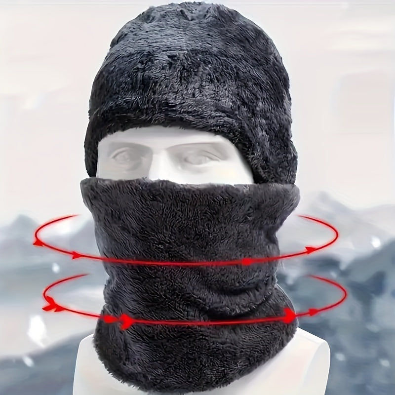 Ensemble 5 pièces — bonnet, tour de cou, gants, chaussettes et cache-oreilles