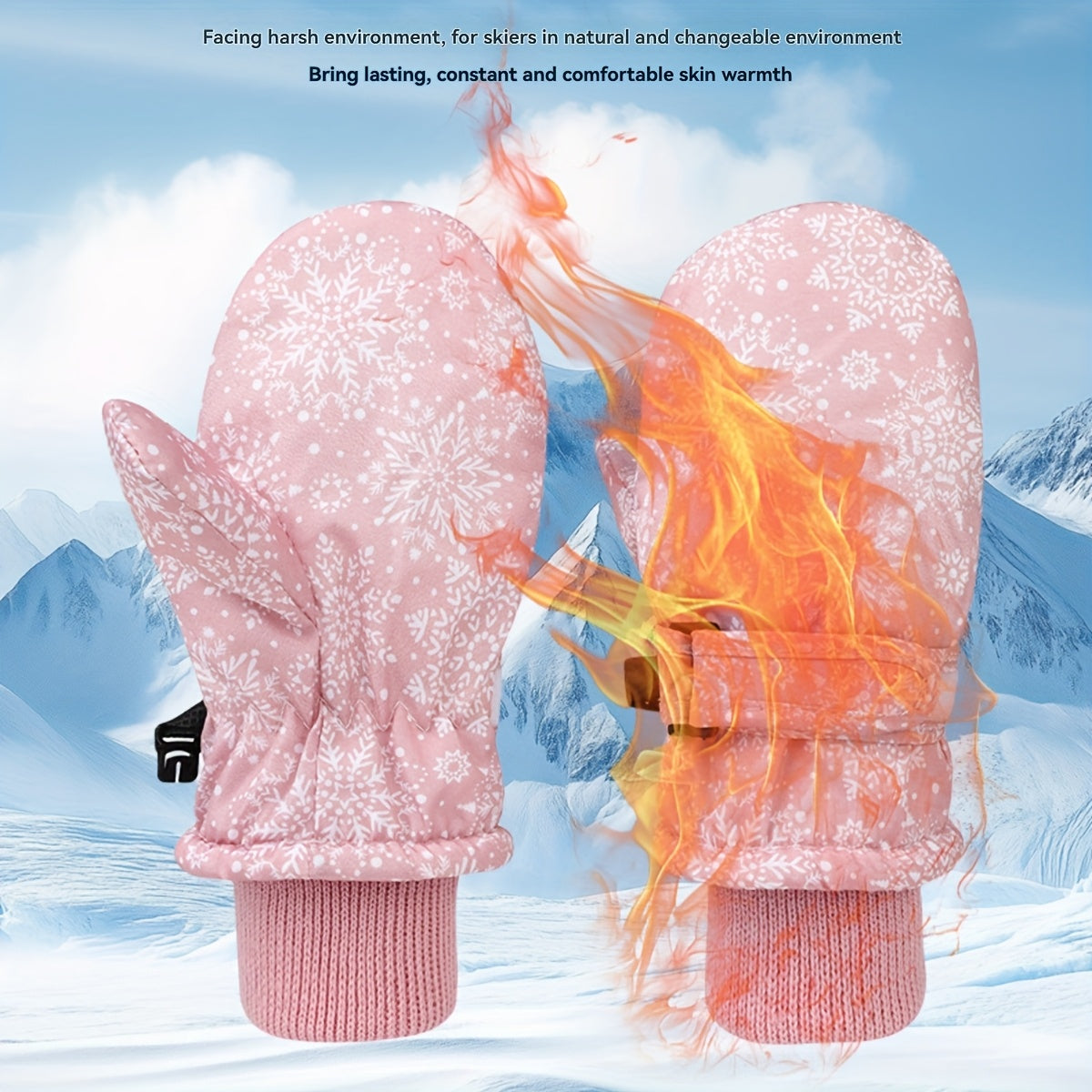 Gants en maille à doublure peluche