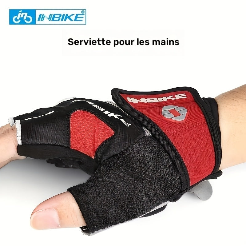 Mitaines de vélo à paume renforcée en simili cuir