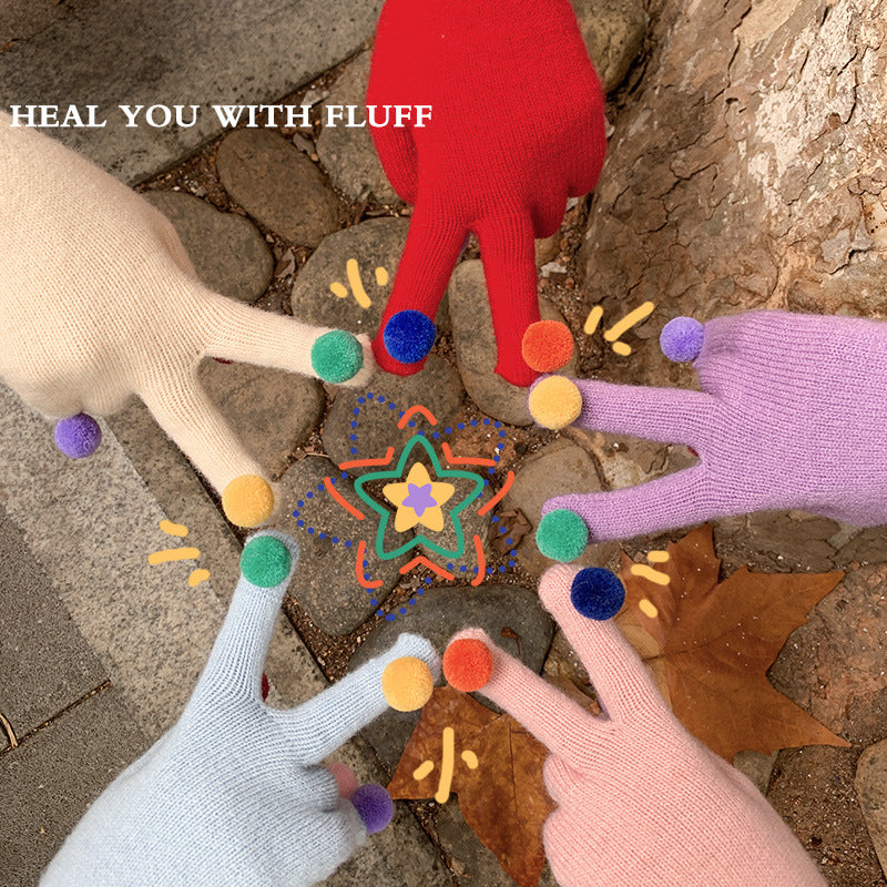 Gants tactiles en laine