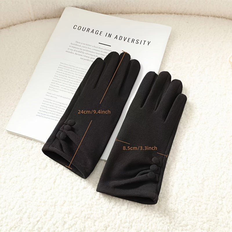 Gants doublés en maille, 5 coloris