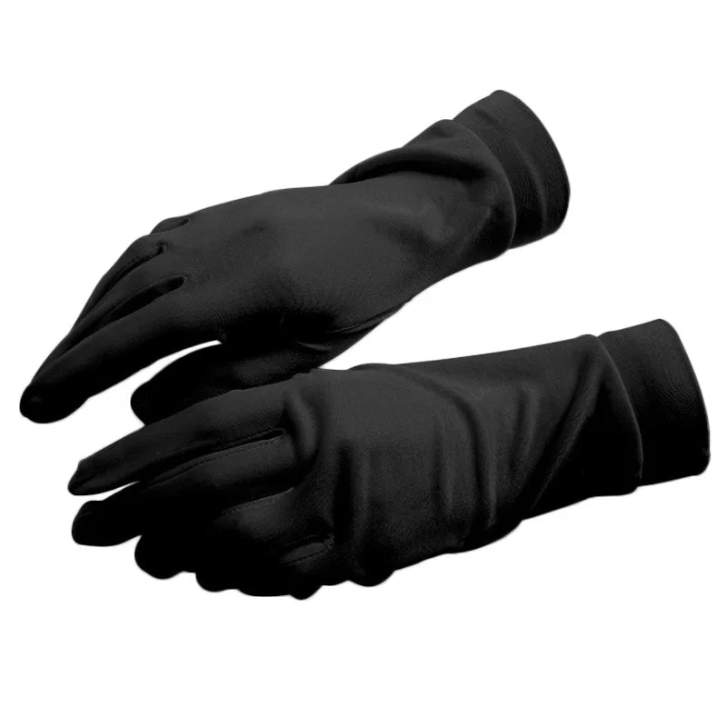 Gants en soie, argent