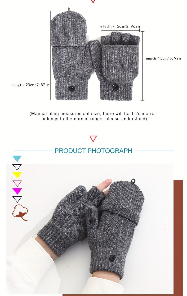 Gants sans doigts thermiques en laine