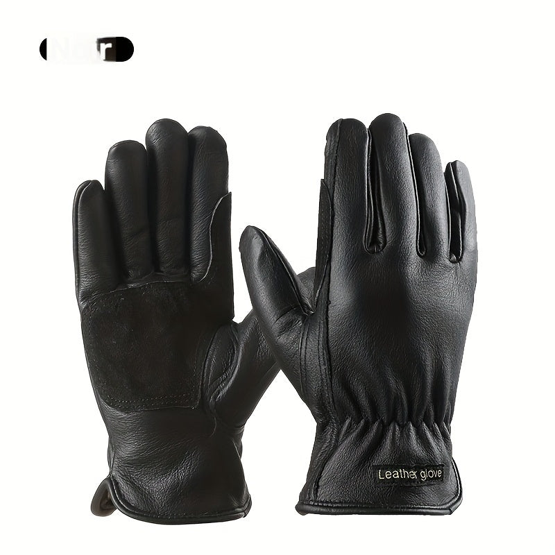Gants en cuir, 3 coloris