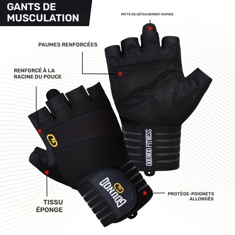 Gants antidérapants en maille, 4 coloris
