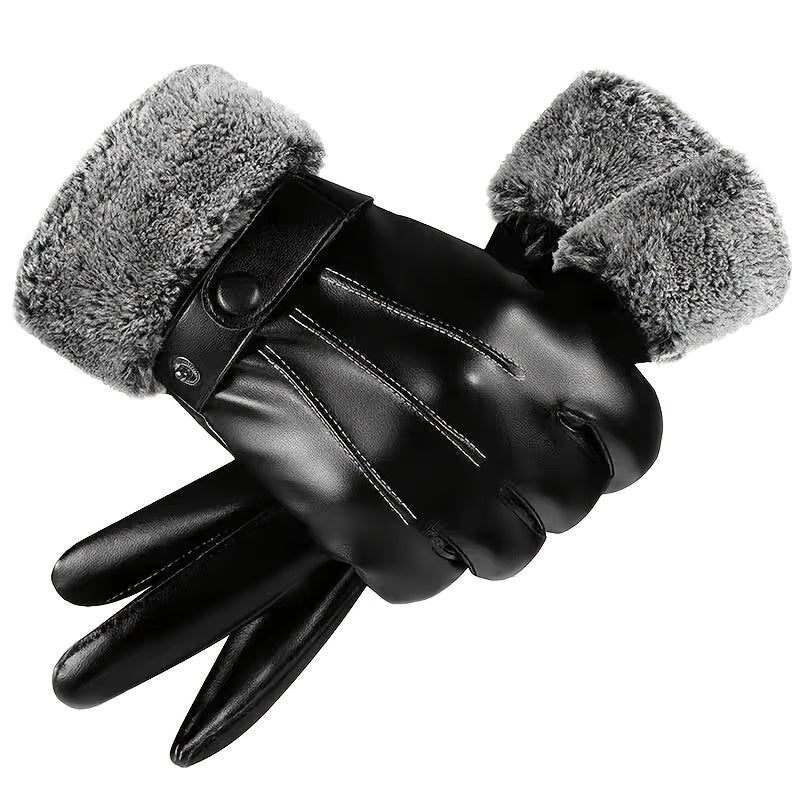 Gants tactiles thermiques en cuir