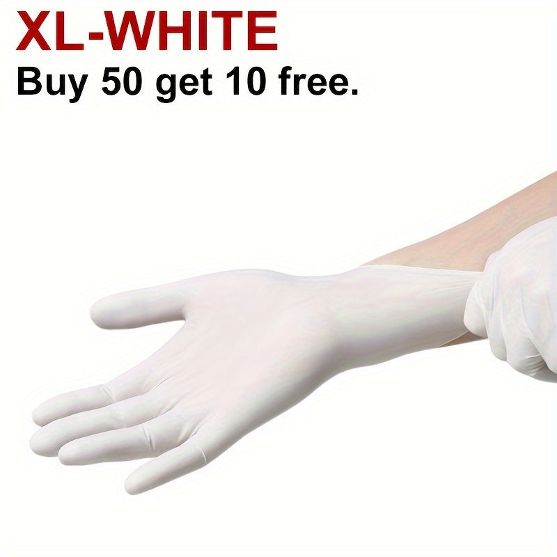 Blanc / XL (50 pièces + 10 pièces)