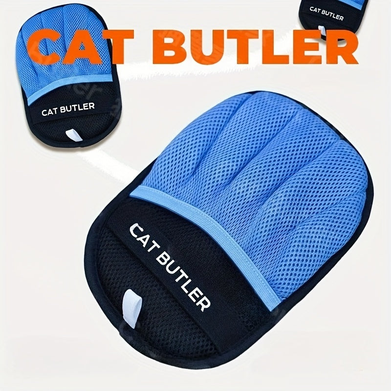Gants en maille, bleu