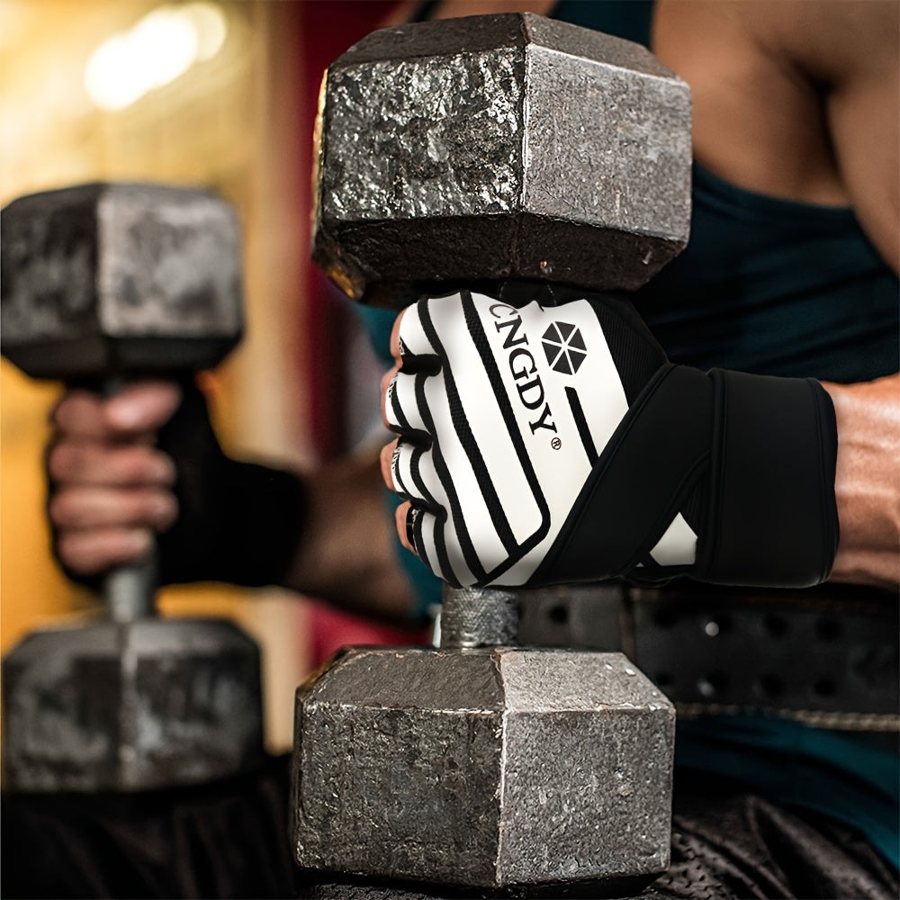 Gants de musculation sans doigts antidérapants en maille, 6 coloris