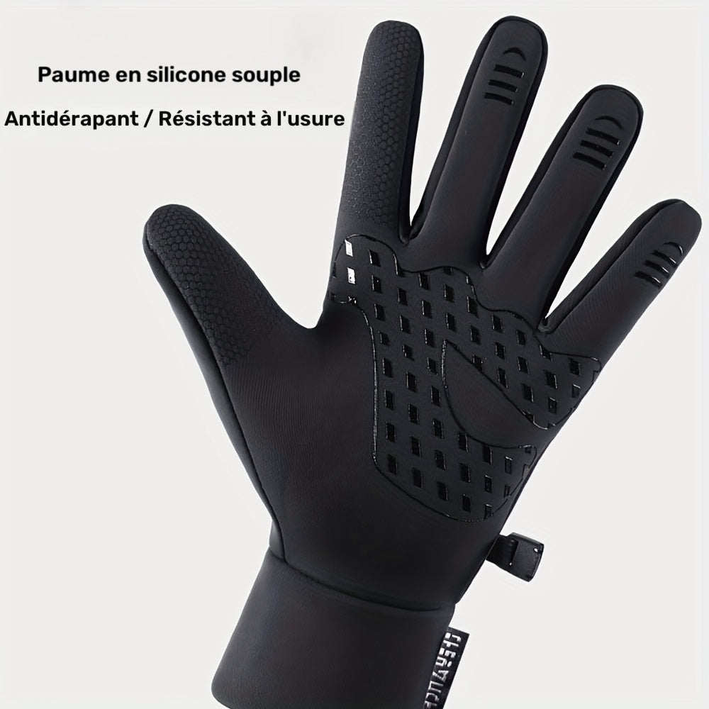 Gants antidérapants de vélo en simili cuir