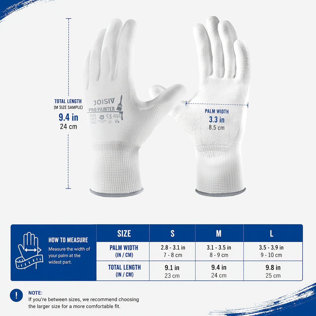 Gants de travail en maille enduite — lot de 12 paires