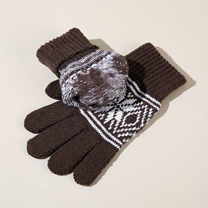 Gants antidérapants à motif squelette en maille pour enfant