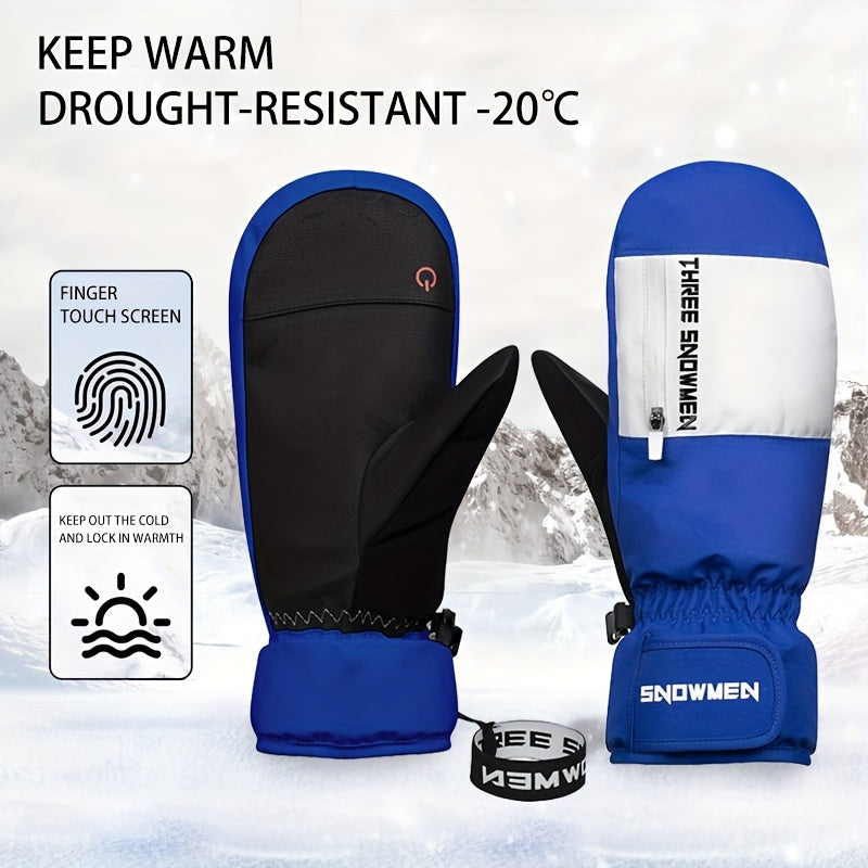 Gants mitaines coupe-vent antidérapants en maille, tactile