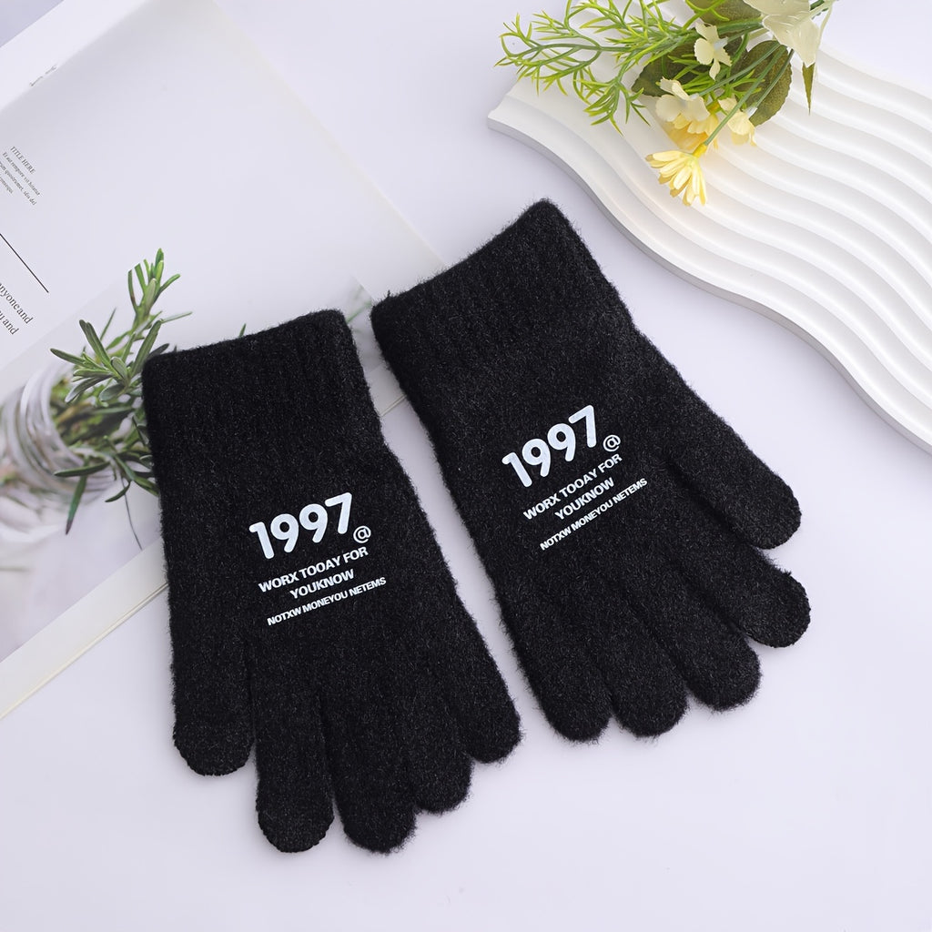 Gants Five Finger 1997 Lettrage - Noir