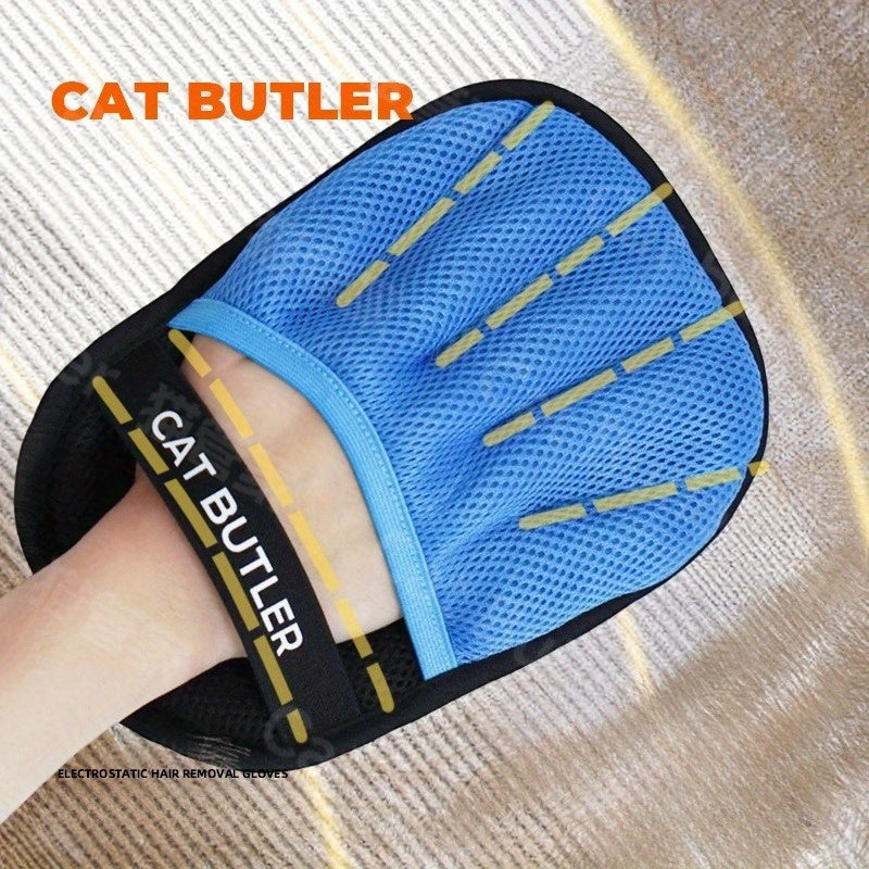 Gants en maille, bleu