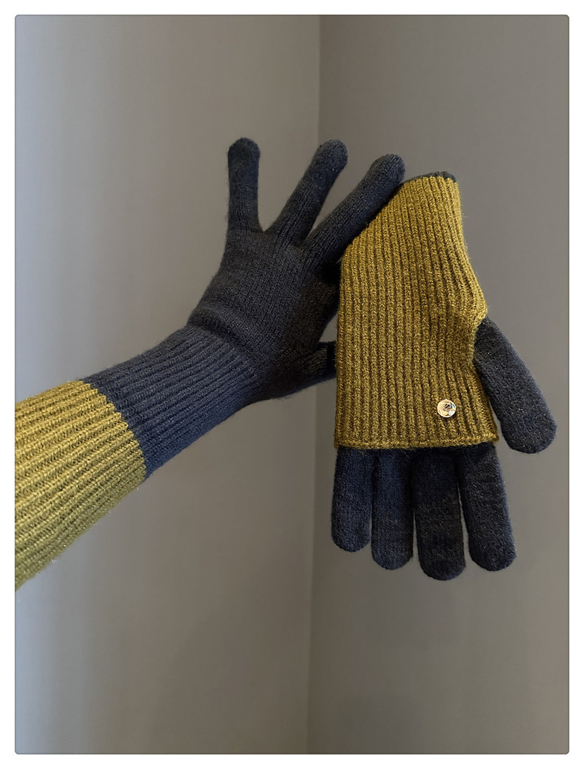 Gants sans doigts doublés en laine