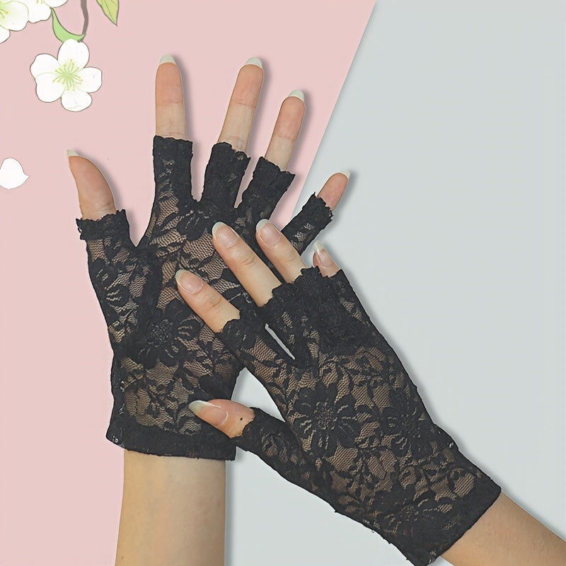 Gants sans doigts fins de conduite en maille