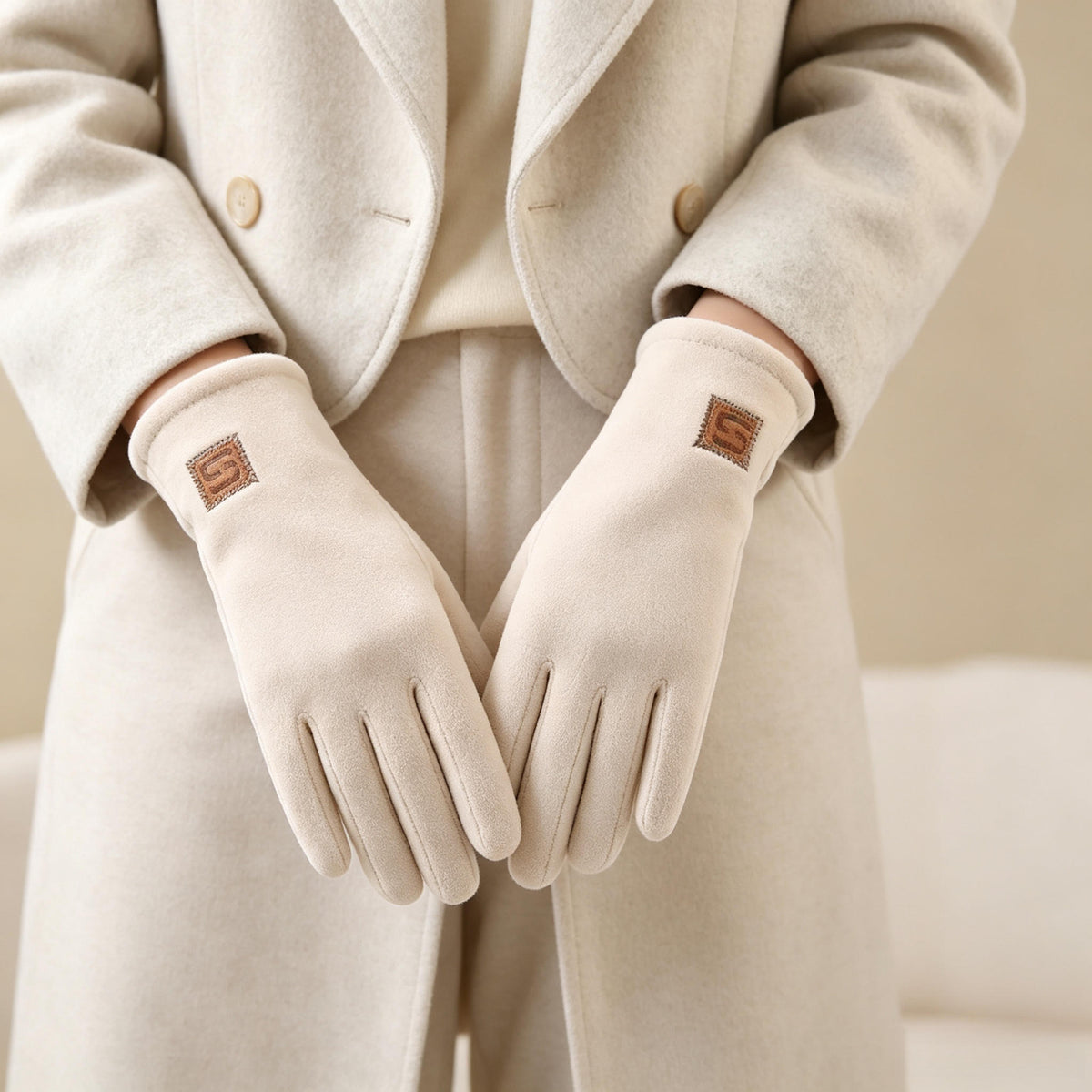 Gants de conduite en maille, noir
