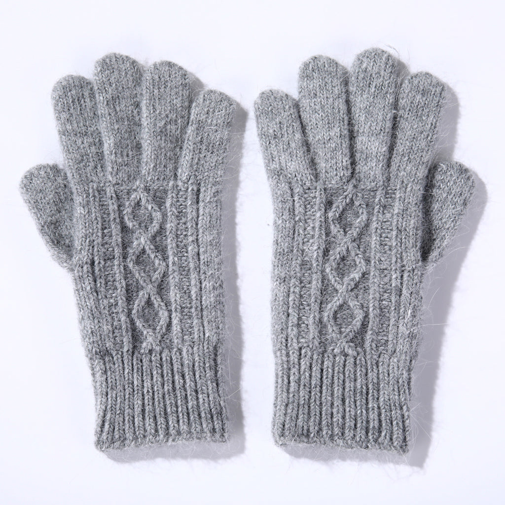 Gants à manchette longue à poignet côtelé en maille torsadée