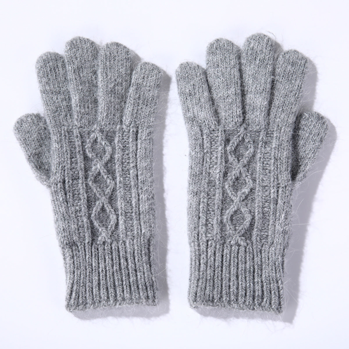 Gants à manchette longue à poignet côtelé en maille torsadée
