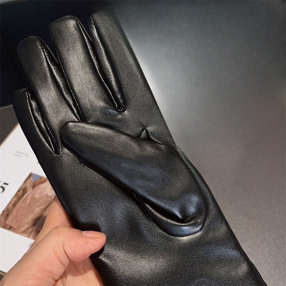 Gants coupe-vent en maille, noir