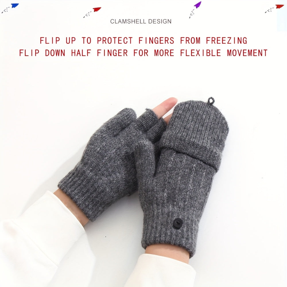 Gants sans doigts thermiques en laine
