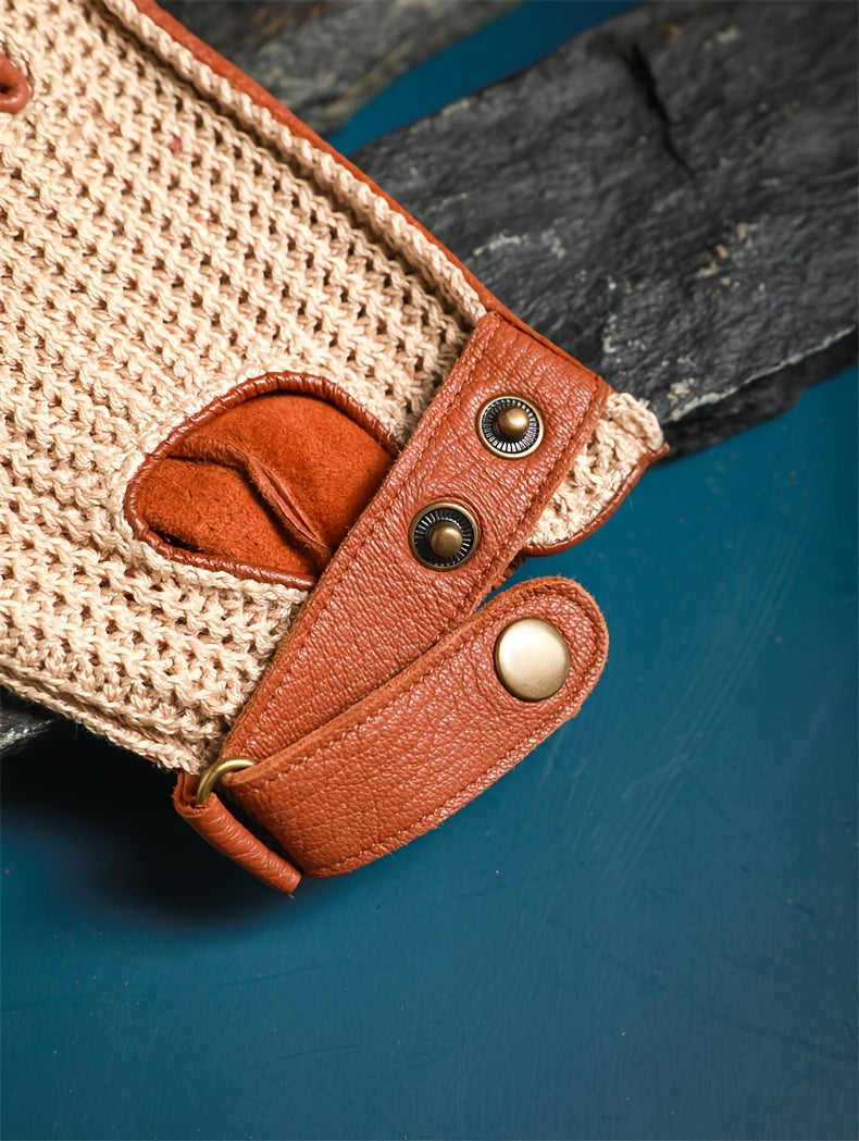 Gants sans doigts en cuir