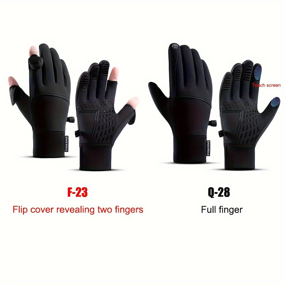 Gants à doigts rabattables à paume renforcée en softshell