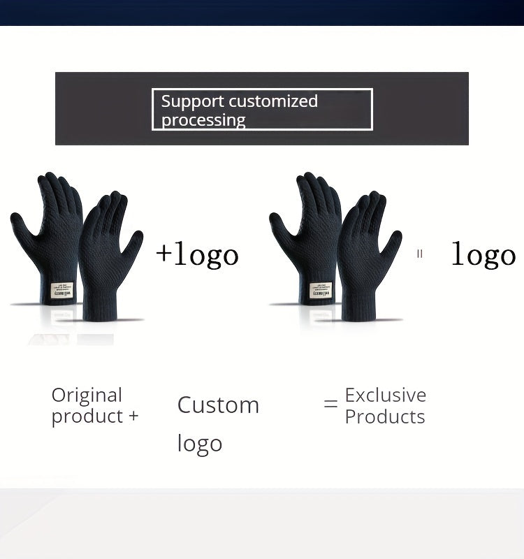 Gants thermiques en maille, 4 coloris, tactile