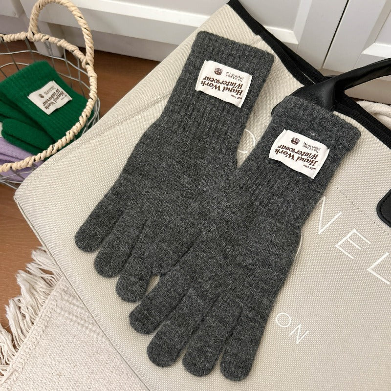 Gants tactiles coupe-vent à étiquette cousue en maille — lot de 3 paires