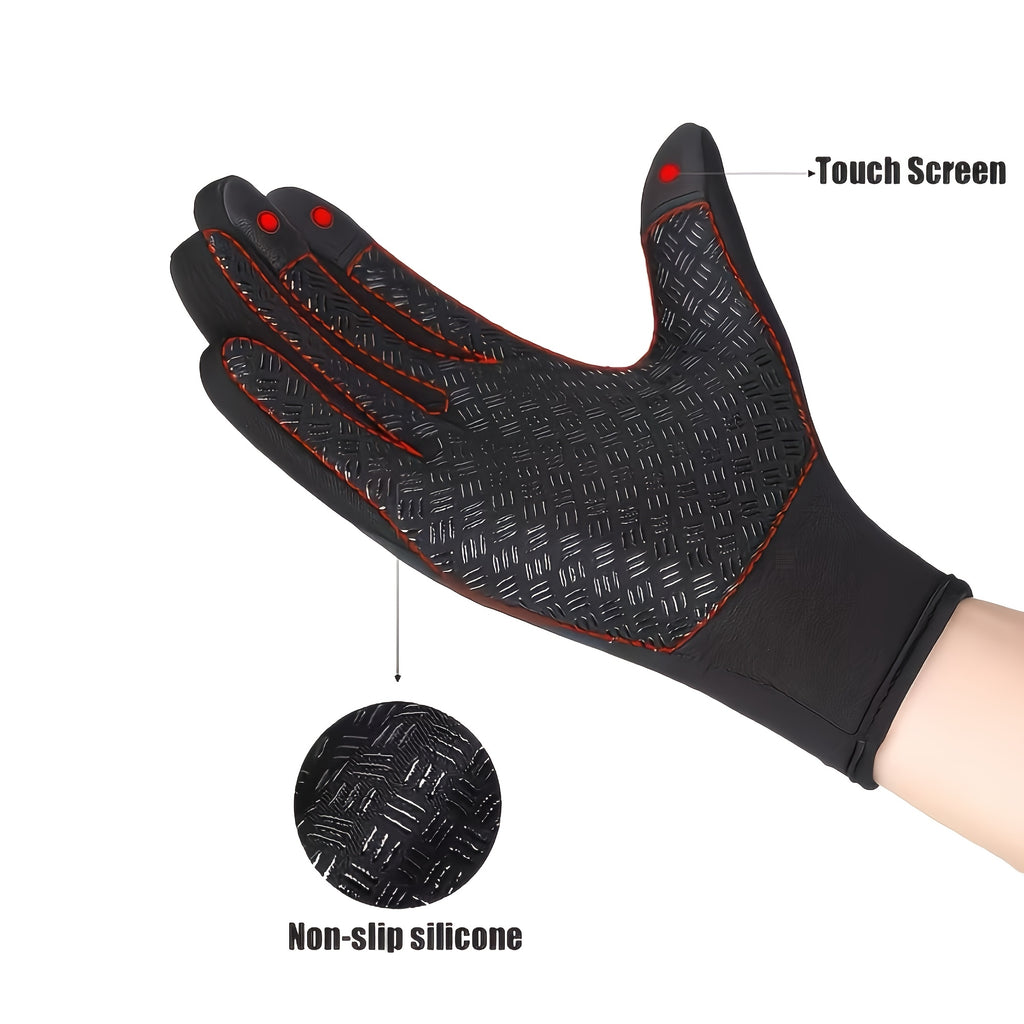 Gants coupe-vent doublés en maille, 4 coloris, du S au XL