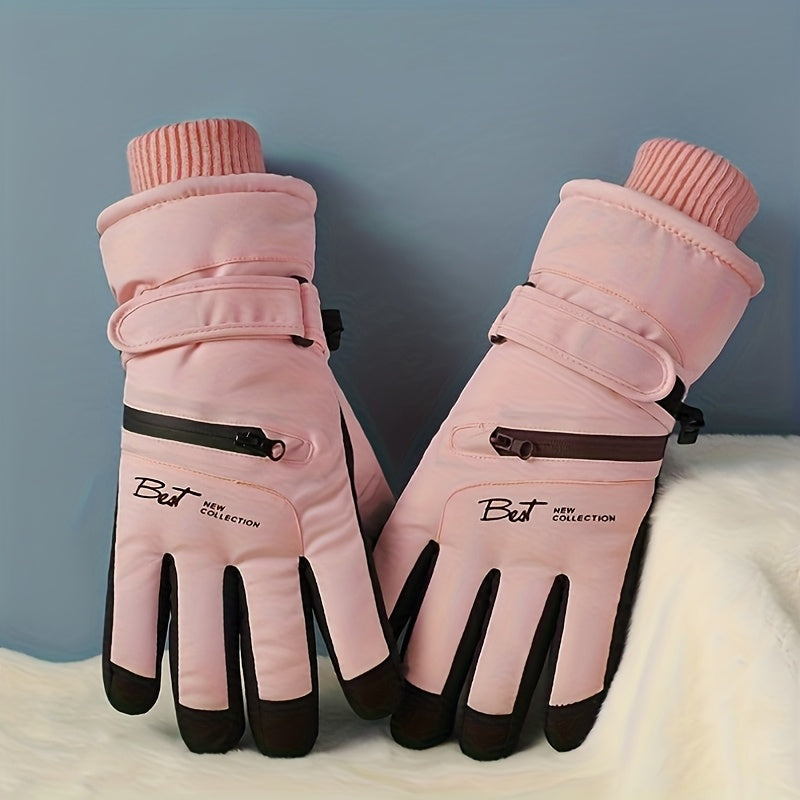 Gants tactiles coupe-vent imperméables en cuir