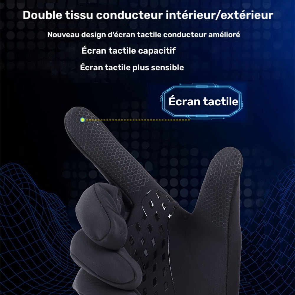 Gants antidérapants de vélo en simili cuir