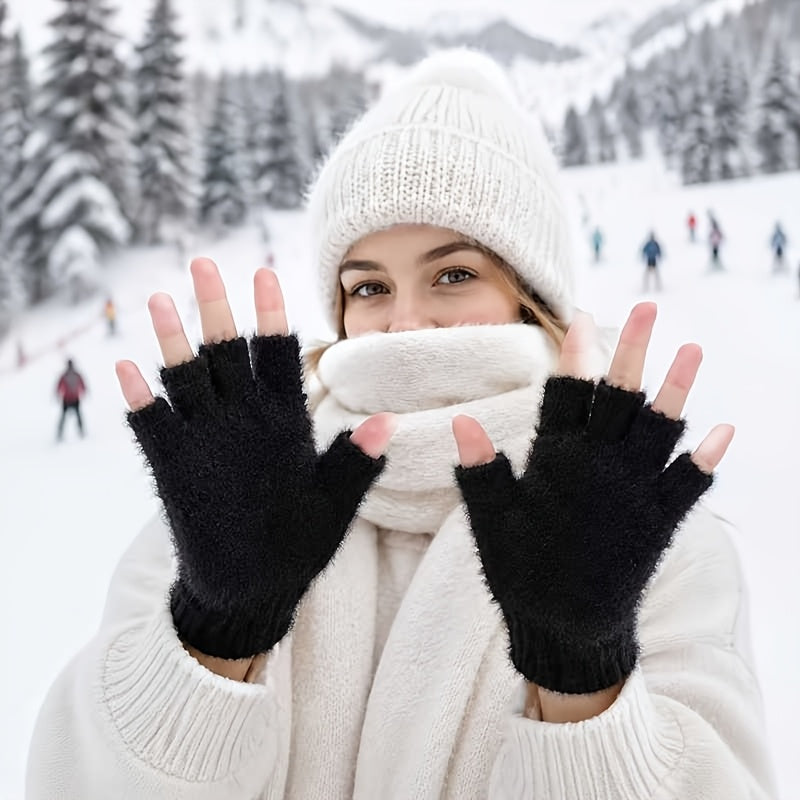 Gants sans doigts de conduite en maille