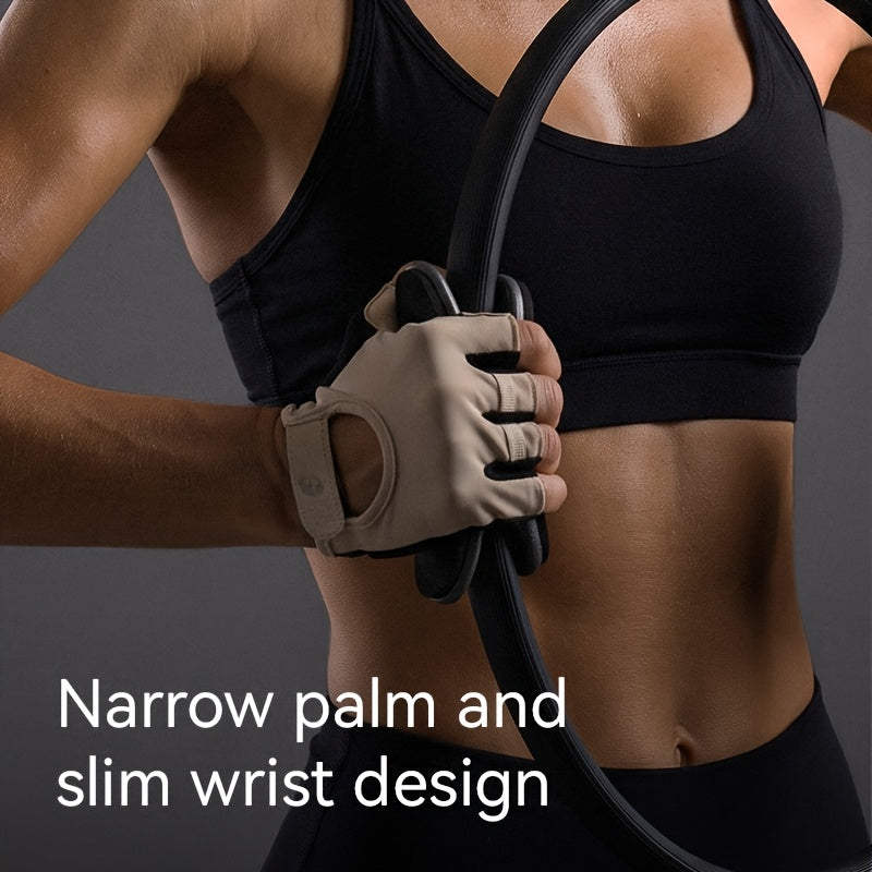Gants de musculation sans doigts antidérapants en cuir, demi-doigts, respirant