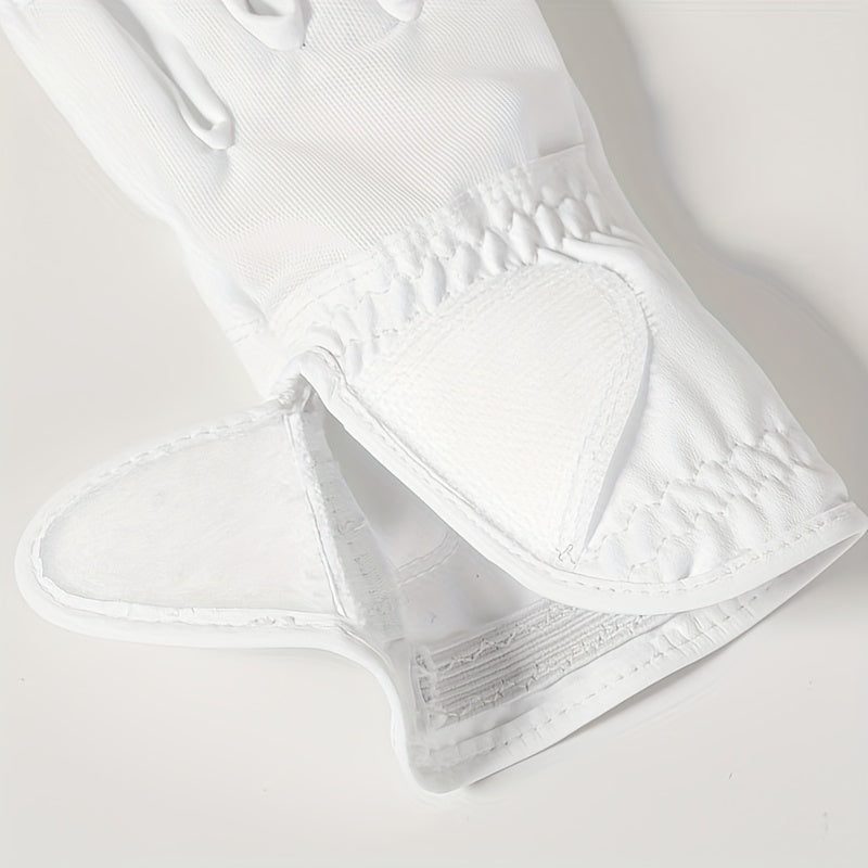 Gants à deux doigts ouverts de golf respirants à paume renforcée en simili cuir